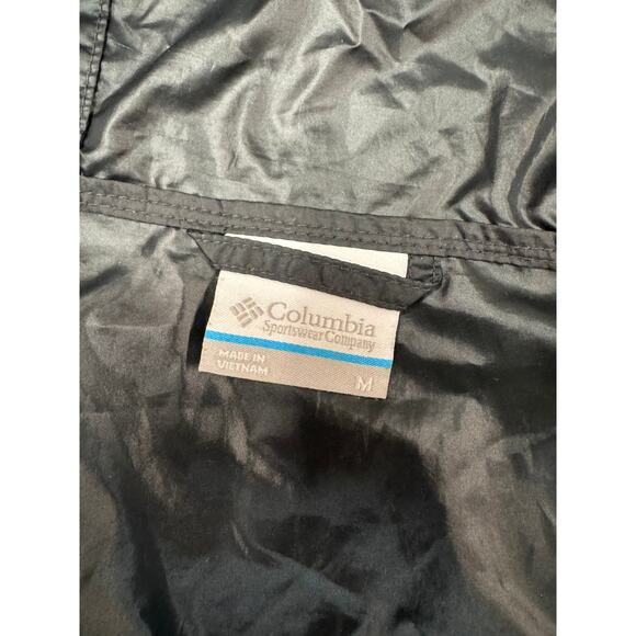 Columbia Jacket Mens Black M Flashback Windbreaker Lightweight Hooded Zip Front - Picture 4 of 6